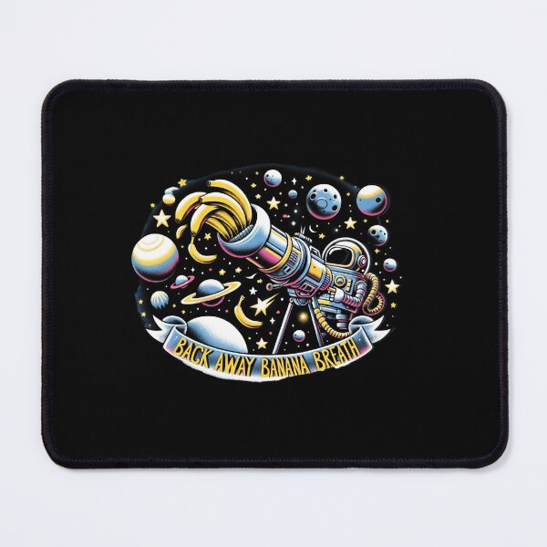 Item preview, "Galactic Banana Showdown - Whimsical Space Robot Art" designed and sold by ChromaticBlend.