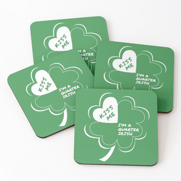 Item preview, Kiss Me I'm a Quarter Irish - white designed and sold by NathanielClark.