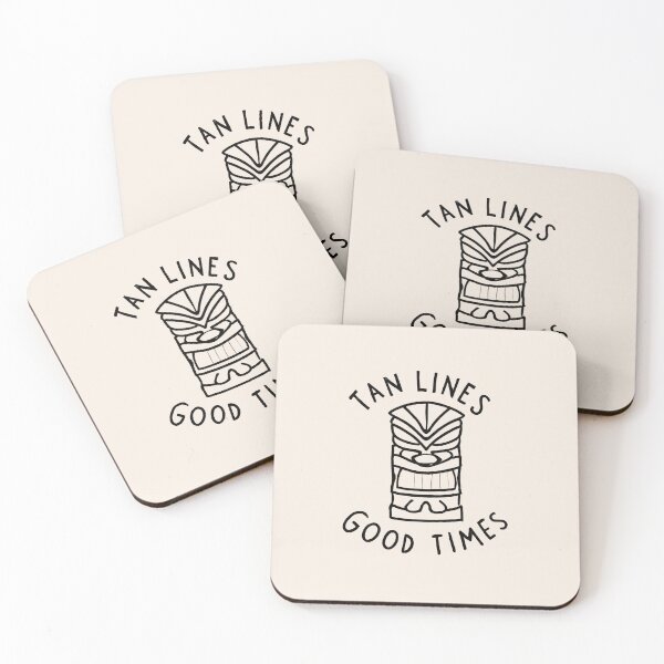 Item preview, Tiki Statue 'Tan Lines Good Times' - Tropical Vacation Graphic designed and sold by Retro Travel Design.