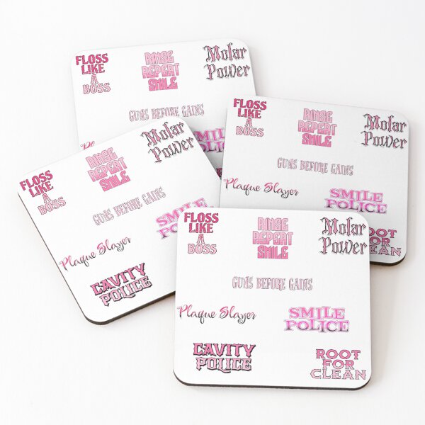 Item preview, Funny Gothic Pink Dental Hygienist Quotes Sticker Pack designed and sold by ArtadoraDesignz.
