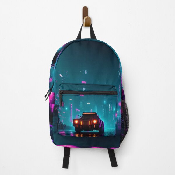 Item preview, Futuristic cityscape with neon lights and advanced vehicles. designed and sold by ArtComixHaven.