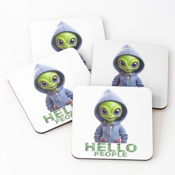 Item preview, Cute alien says hello designed and sold by UFOFashionista.