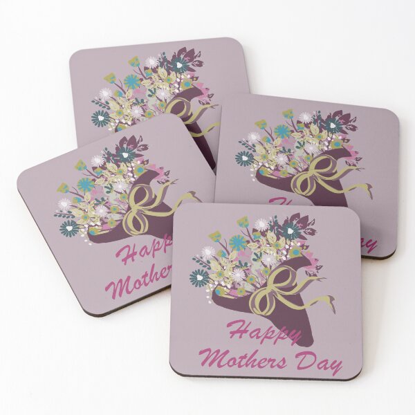 Item preview, Bohemian Bundle of Flowers, quote "Happy Mothers Day" designed and sold by Ldydesign.