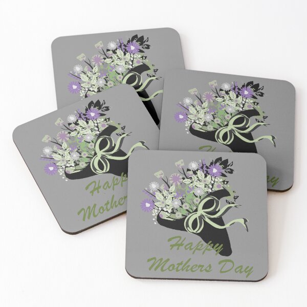 Item preview, Bohemian Bundle of Flowers, quote "Happy Mothers Day" designed and sold by Ldydesign.