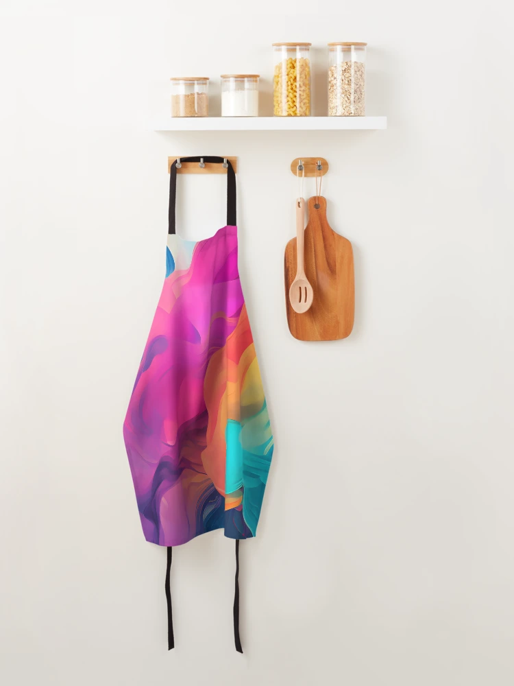 Thumbnail 4 of 6, Apron, Chromatic Explosion designed and sold by RokansDesign.