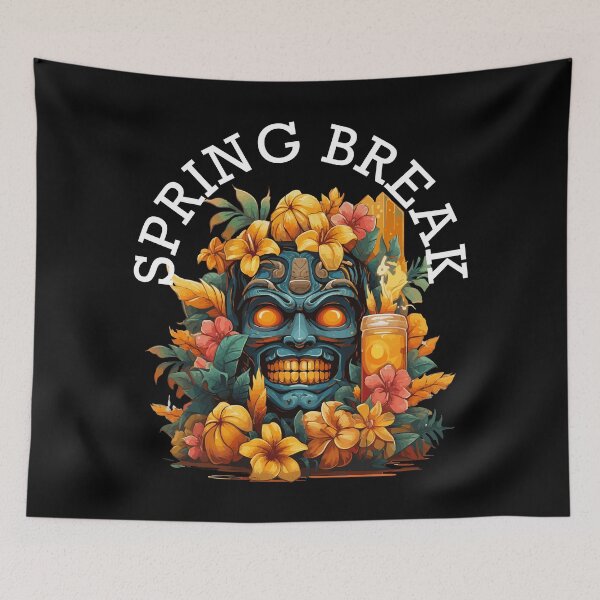 Item preview, Tiki Tropical Vacation - Spring Break (White Lettering) designed and sold by VelvetRoom.
