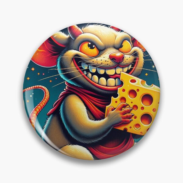 Item preview, Eat Cheese and Sin with Cute, Funny Rat Stickers designed and sold by Funnydesign4u.