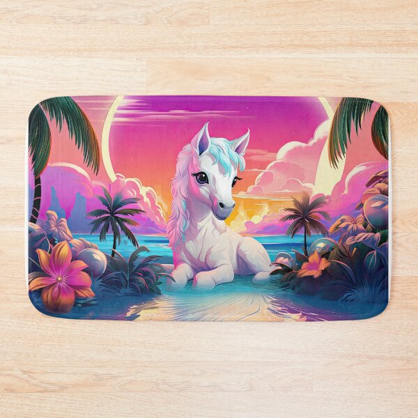 Item preview, Majestic Meadows: Y2K Rainbow White Pony Apparel and Accessories - Gallop into Whimsical Elegance! designed and sold by ChromaKins.