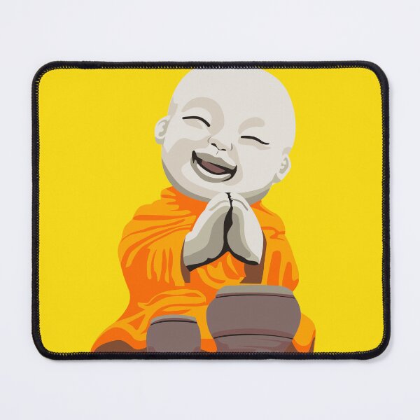 Item preview, little buddha with drum. Buddhist monk cartoon character statue.  designed and sold by DALIO666.
