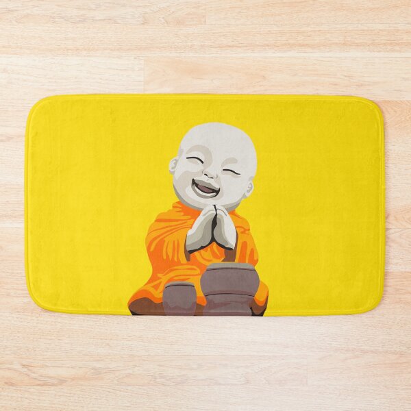 Item preview, little buddha with drum. Buddhist monk cartoon character statue.  designed and sold by DALIO666.
