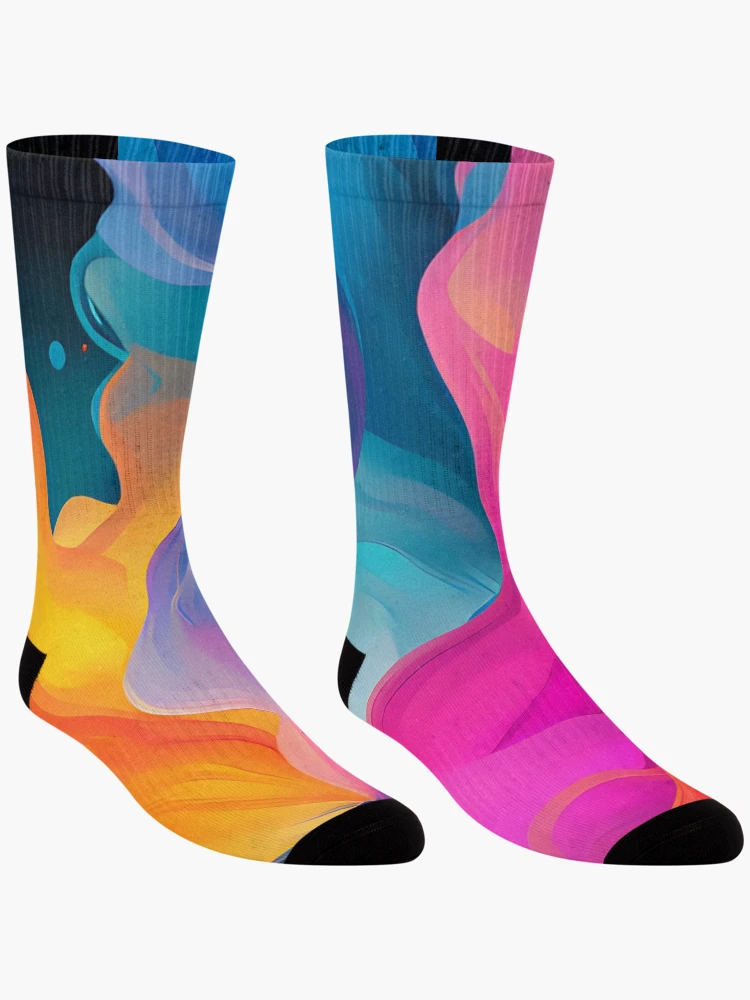 Thumbnail 3 of 5, Socks, Chromatic Wave designed and sold by RokansDesign.