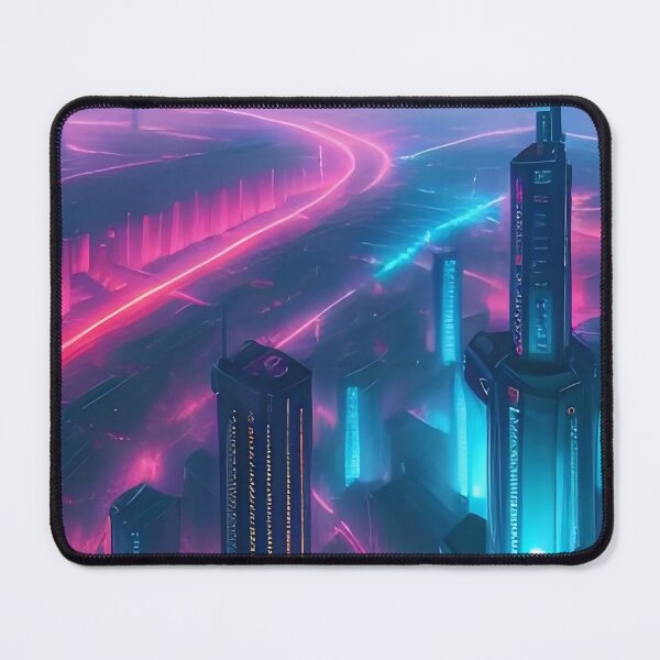 Item preview, Futuristic cityscape under neon lights, atmospheric, mysterious ambiance. designed and sold by ArtComixHaven.