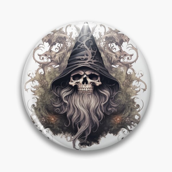 Item preview, Wizards Skull Pointed Hat Beard designed and sold by GobbleGoblin.