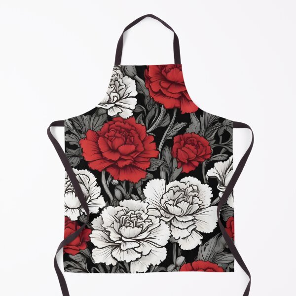 Item preview, Crimson Blooms: Red & White Carnation Harmony designed and sold by WAUZ.