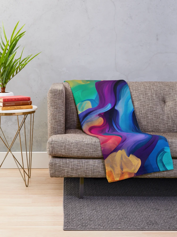 Thumbnail 2 of 6, Throw Blanket, Luminous Spectrum designed and sold by RokansDesign.