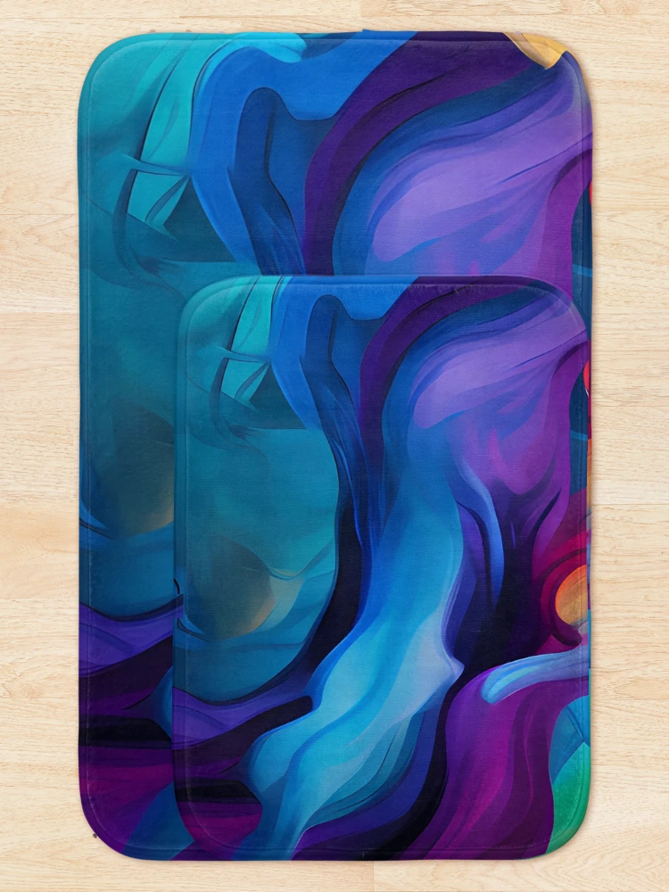 Thumbnail 5 of 6, Bath Mat, Luminous Spectrum designed and sold by RokansDesign.