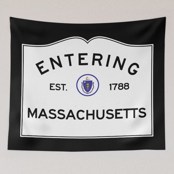 Item preview, Entering Massachusetts Road Sign designed and sold by NewNomads.