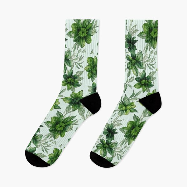 Item preview, Fresh mint combined in a pattern, green on white designed and sold by SimplyConnor.