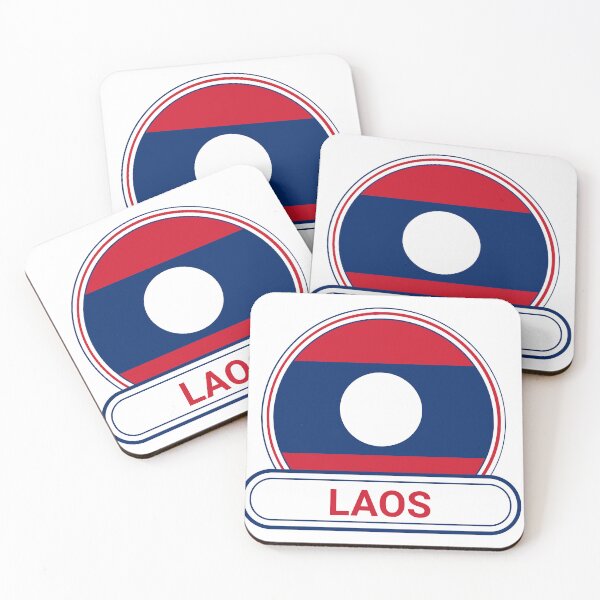 Item preview, Lao People's Democratic Republic - Laos Country Badge - Laos Flag designed and sold by chrisrivait.