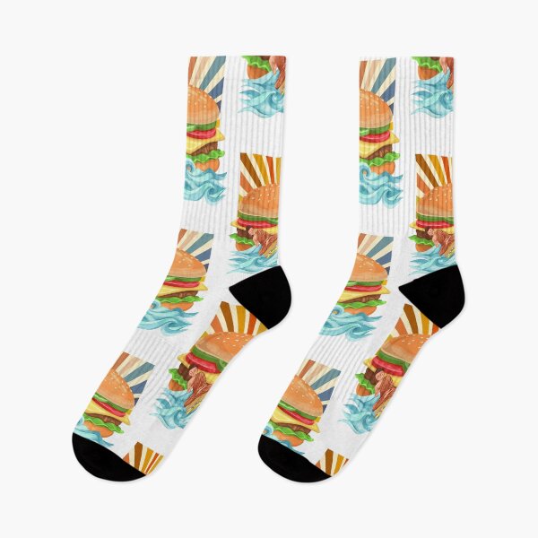 Item preview, Cheeseburger Yoga Foodie Happy Waves and Color Sky designed and sold by IntoClearWater.