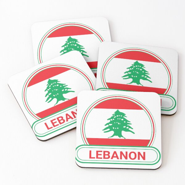 Aperçu de l'œuvre Badge du pays du Liban - Drapeau du Liban créée et vendue par chrisrivait.