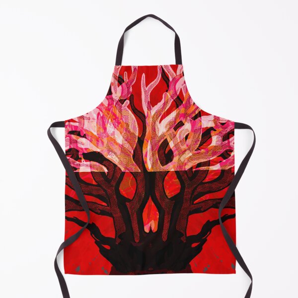 Item preview, Dramatic red coral sea life art. designed and sold by Meteryards.
