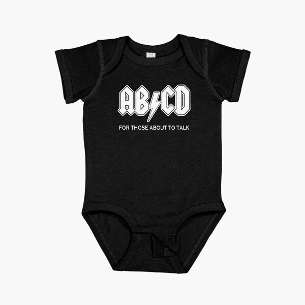 Item preview, ABCD For Those About To Talk Rocker Newborn Baby Gift designed and sold by LADistrictGarb.