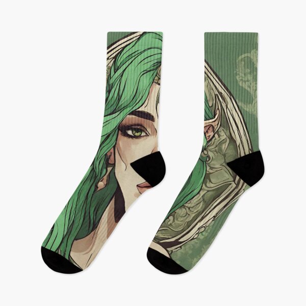 Item preview, Green Woman Elf Queen Elven  Goddess Art Nouveau designed and sold by GoddessNouveau.