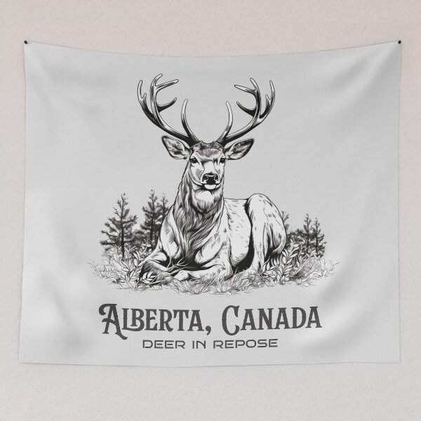 Item preview, ALBERTA UNTAMED: DEER IN REPOSE designed and sold by kcaandwu.
