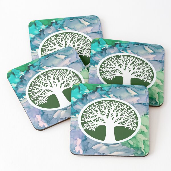 Item preview, Green Tree of Life Alcohol Ink designed and sold by Aeressdesigns.