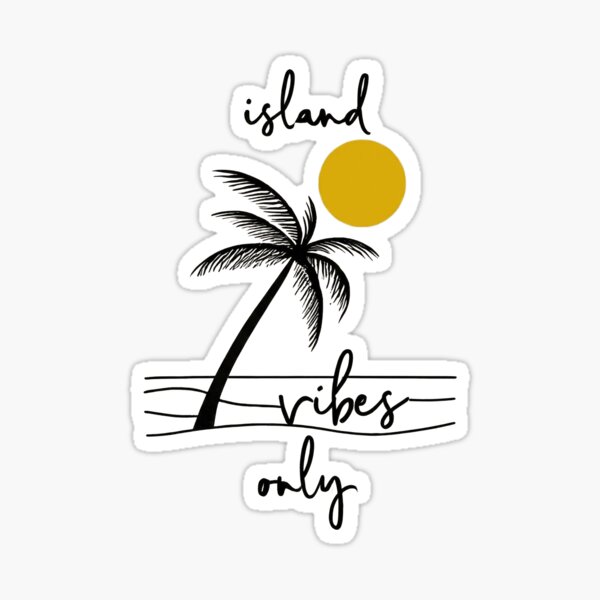 Item preview, Island Vibes Only - Tropical Palm and Sun designed and sold by Retro Travel Design.