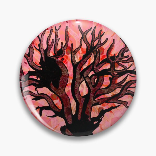 Item preview, Dark ocean coral in abstract red background art. designed and sold by Meteryards.