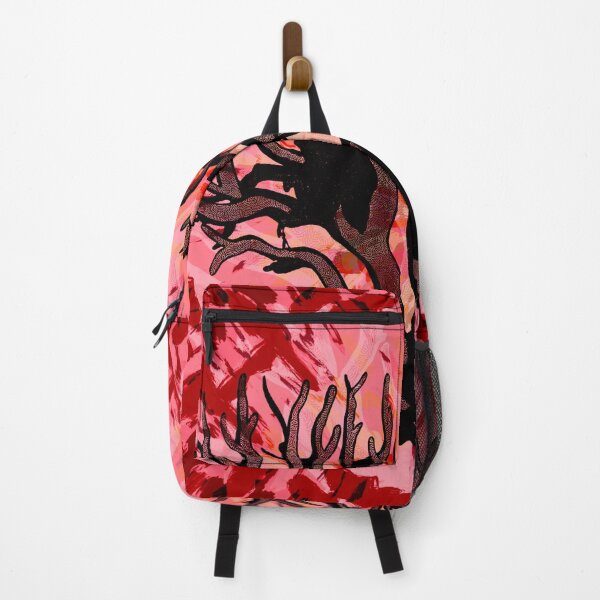 Item preview, Dark ocean coral in abstract red background art. designed and sold by Meteryards.