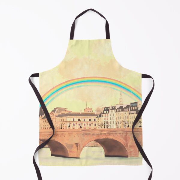 Item preview, Rainbow over Ile de la cité, Paris, in happy yellow designed and sold by QuirkyArtz.