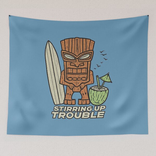 Item preview, Stirring Up Trouble Retro Tiki designed and sold by Retro Travel Design.