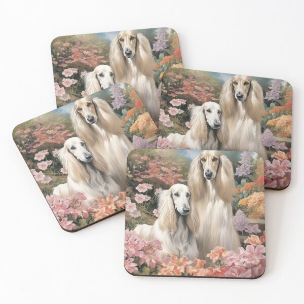 Item preview, Afghan Hounds in a Flower Garden designed and sold by Samuelsboro.