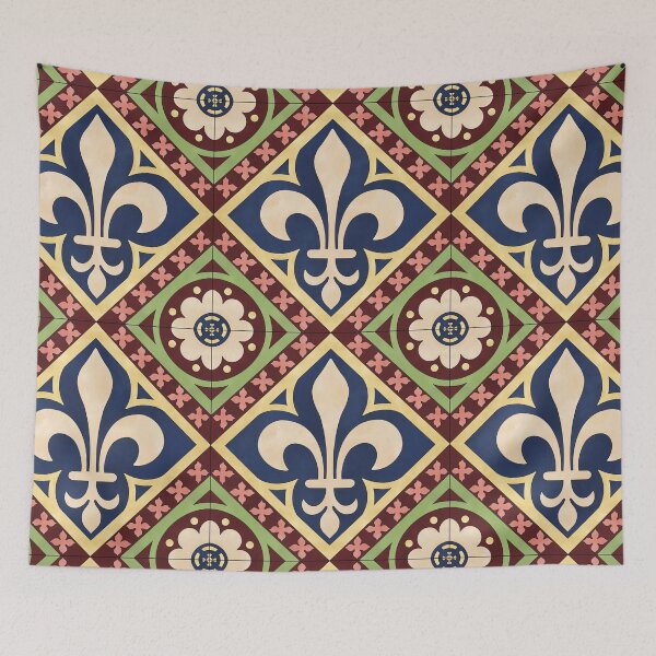 Item preview, Fleur De Lys Tile Reproduction designed and sold by MadeByGeeClowes.