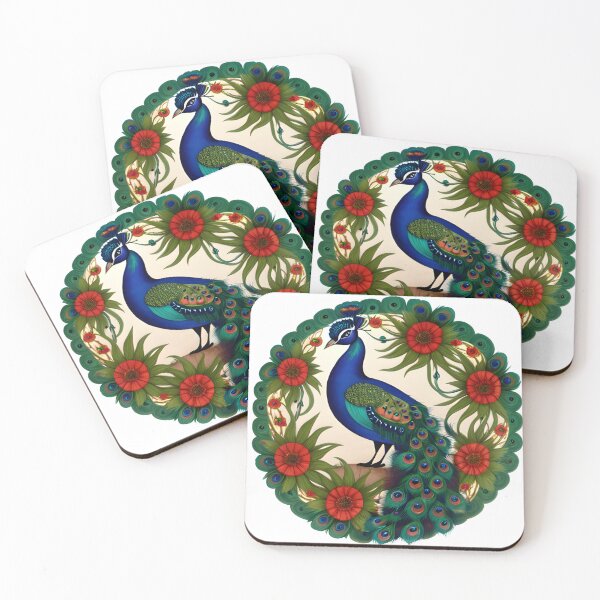 Item preview, Peacock Folk Art designed and sold by WondrousThings.