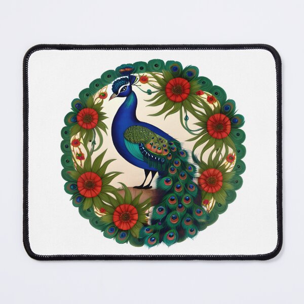Item preview, Peacock Folk Art designed and sold by WondrousThings.