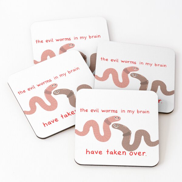 Item preview, Evil brain worms sticker  designed and sold by Stepketommie.