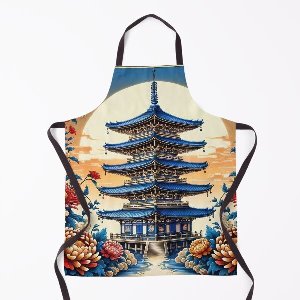 Item preview, Pagoda Amidst Chrysanthemums designed and sold by stevepmp.