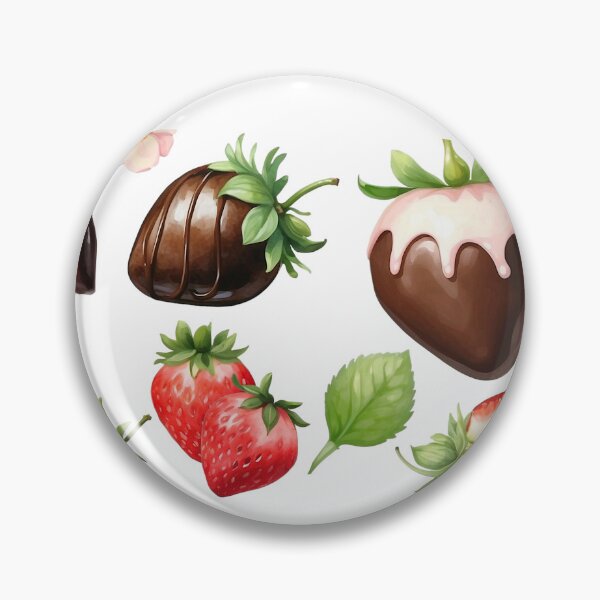 Item preview, Fresas bañadas en chocolate acuarela designed and sold by FernLiz.