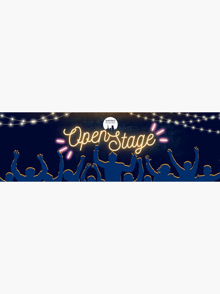 Thumbnail 3 of 3, Sticker, Open Stage - Impro Melbourne designed and sold by ImproMelbourne.