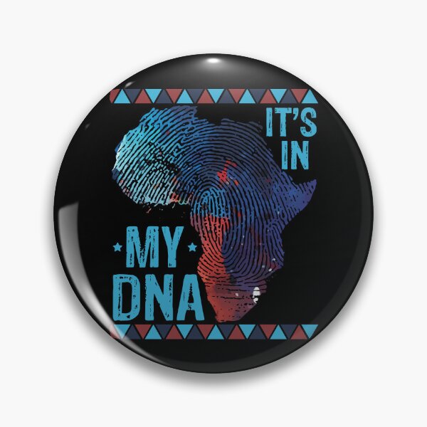 Item preview, It's in My DNA | Blue African Map with Fingerprint - Black designed and sold by PearlMoonGrapes.