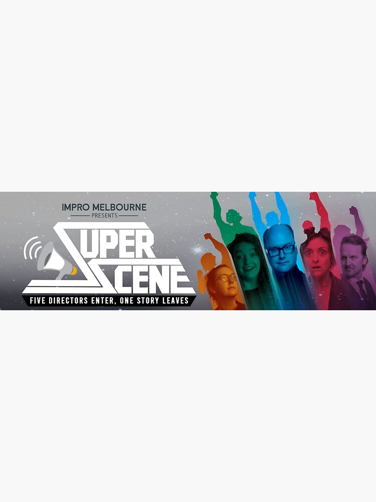 Thumbnail 3 of 3, Sticker, SuperScene - Impro Melbourne designed and sold by ImproMelbourne.