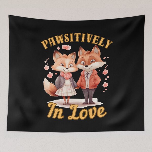 Artikelvorschau, Pawsitiv verliebt. Fuchsliebhaber entworfen und verkauft von FoxVibes.