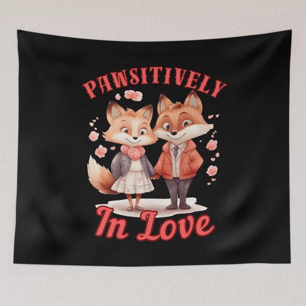 Artikelvorschau, Pawsitiv verliebt. Fuchskopf entworfen und verkauft von FoxVibes.