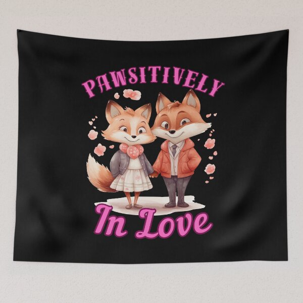 Item preview, Pawsitively in Love. cool fox designed and sold by FoxVibes.