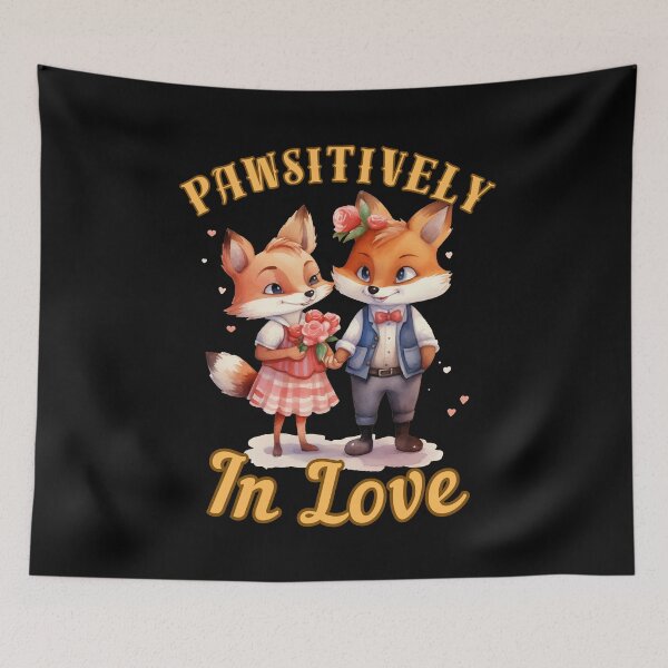 Item preview, Pawsitively in Love. fox saying designed and sold by FoxVibes.