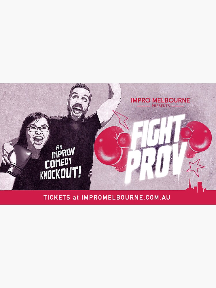 Thumbnail 3 of 3, Sticker, Fight Prov - Impro Melbourne designed and sold by ImproMelbourne.